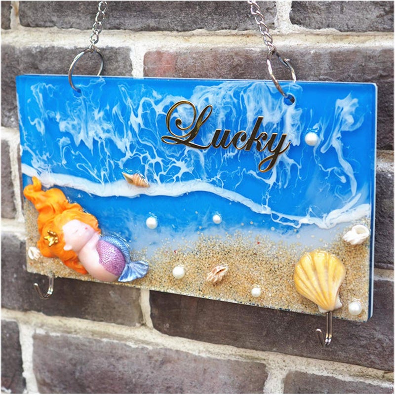 iSuperb 3PCS Silicone Molds for Resin Rectangle Doorplate Epoxy Crystal Mold DIY Tablet Pendant Door Hanging Welcome Sign Plates, Road Street Sign Making Model (Rectangle) - Image 3